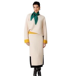 NWT SKFK 2 Piece Organic Cotton Knit Top & Midi Skirt EU 38 | US 6